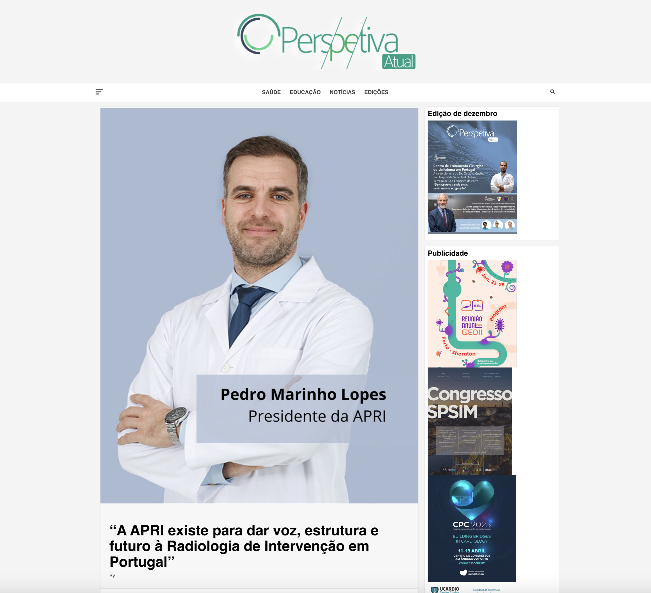 Entrevista à Revista Perspetiva Atual